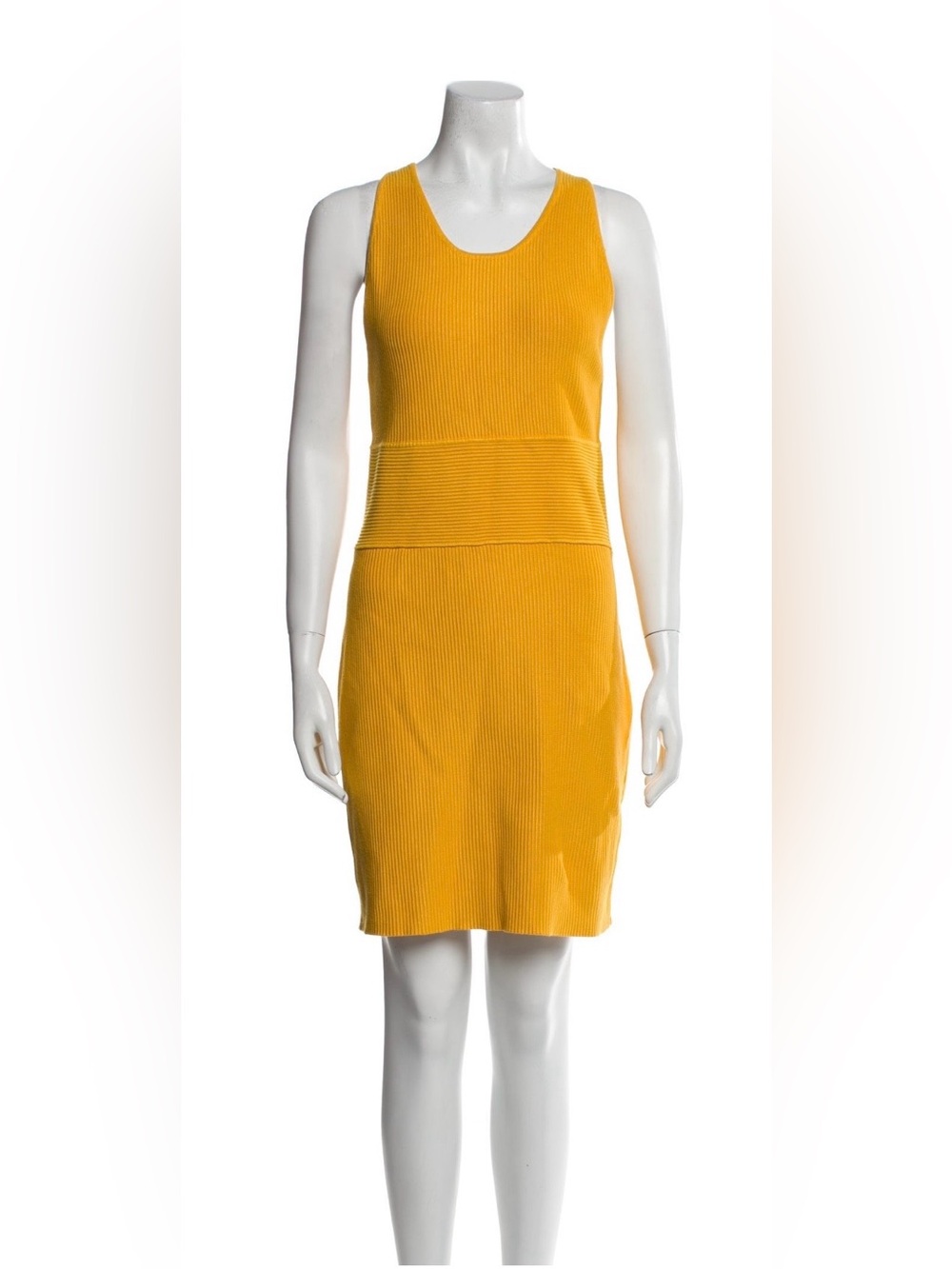 House of Harlow 1960 Yellow Ribbed Sleeveless Knit Dress, NWT